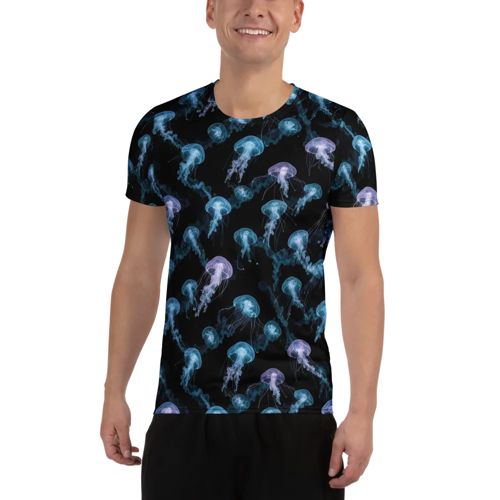 Abyssal Bloom on Men's Athletic T-Shirt — Front