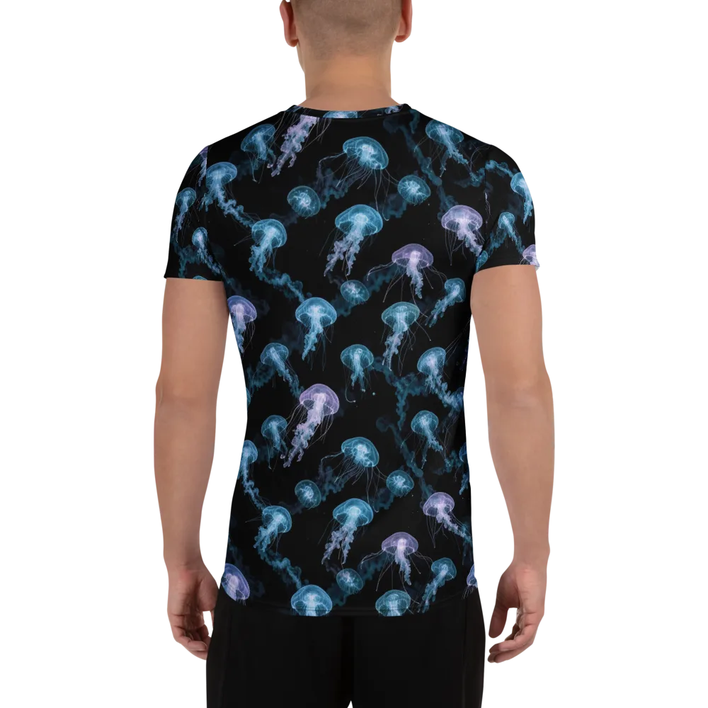Abyssal Bloom on Men's Athletic T-Shirt — Back