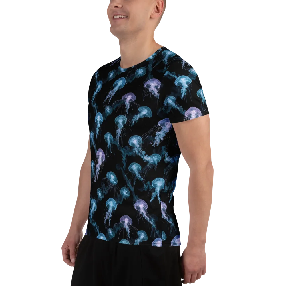 Abyssal Bloom on Men's Athletic T-Shirt — Left