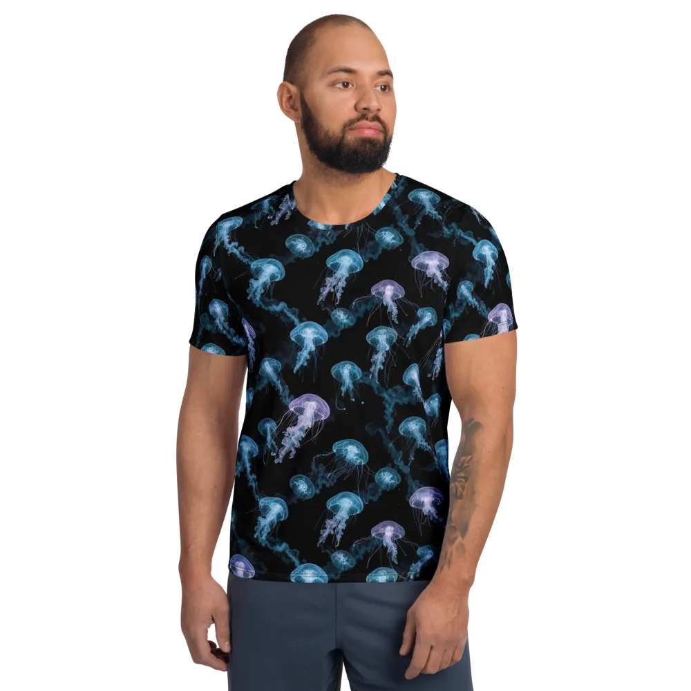 Abyssal Bloom on Men's Athletic T-Shirt — Front