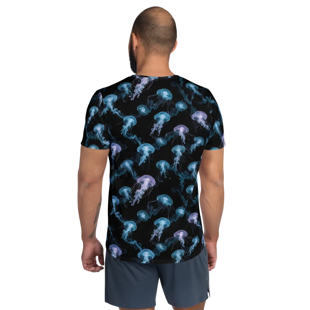 Abyssal Bloom on Men's Athletic T-Shirt — Back