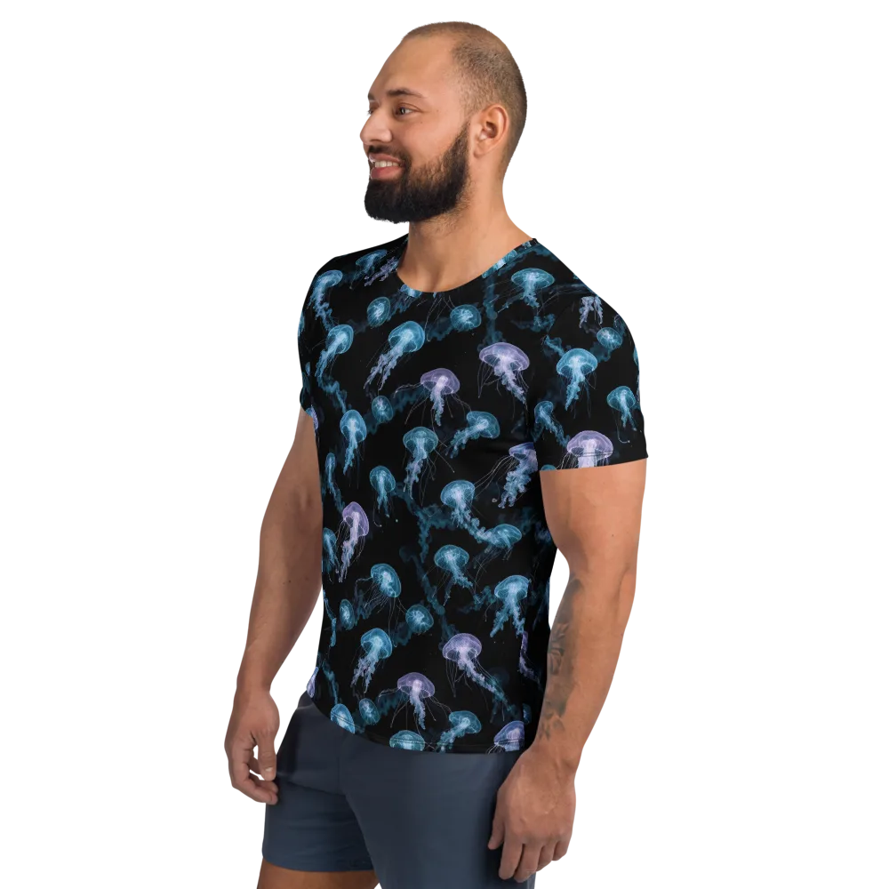 Abyssal Bloom on Men's Athletic T-Shirt — Left