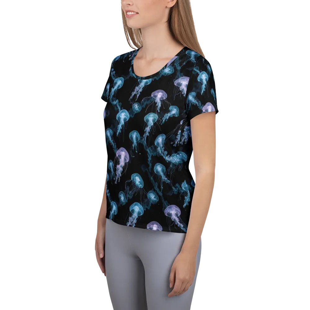 Abyssal Bloom on Women's Athletic T-Shirt — Left
