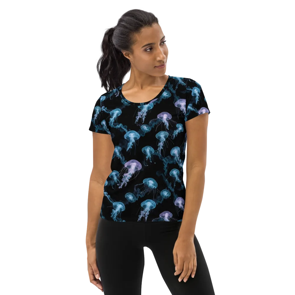 Abyssal Bloom on Women's Athletic T-Shirt — Front