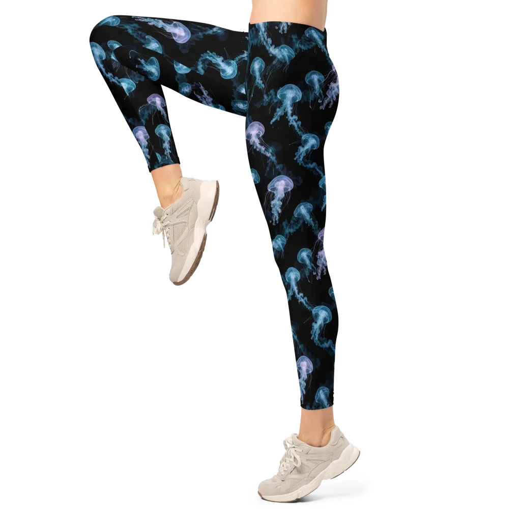 Abyssal Bloom on Leggings — Left