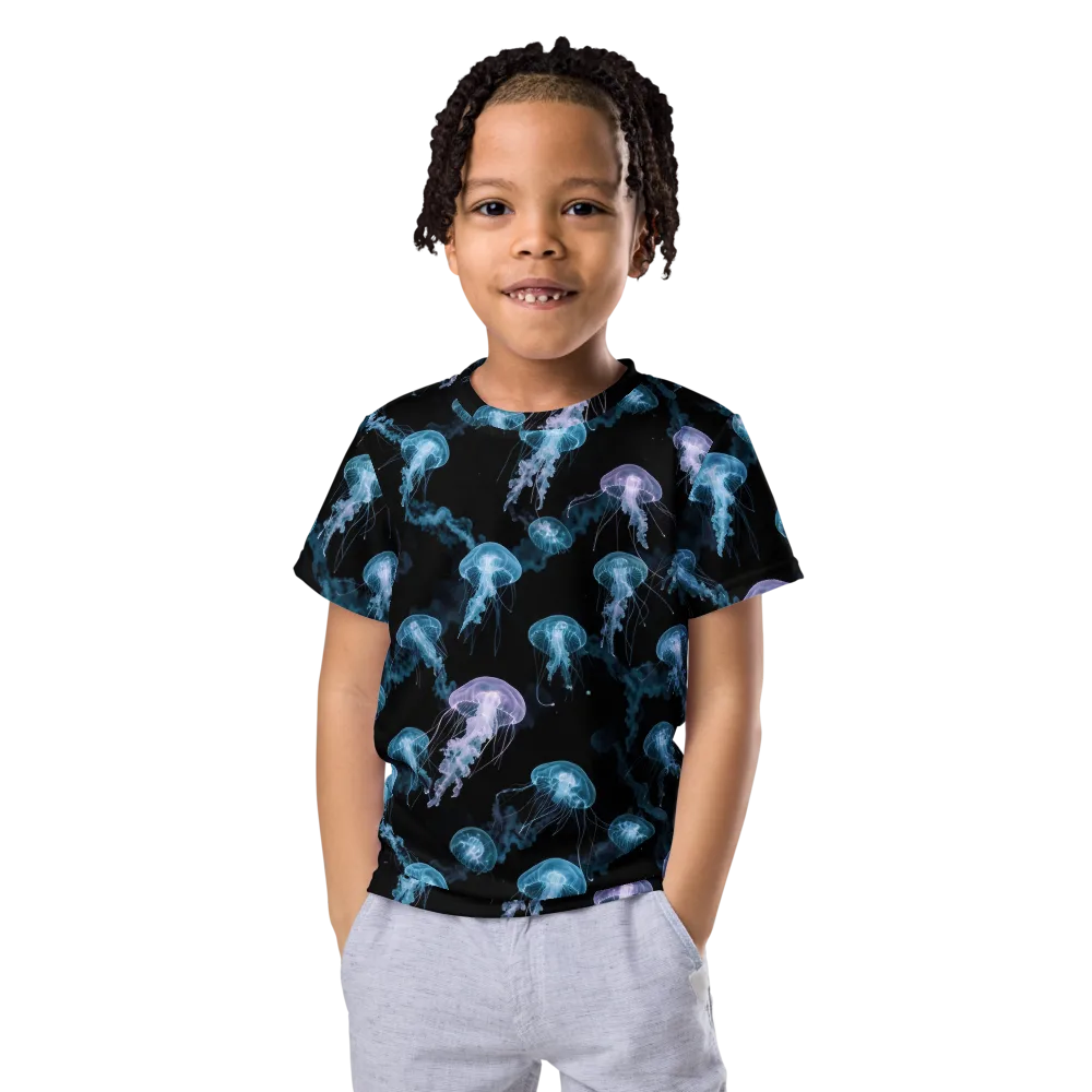 Abyssal Bloom on Kids Crew Neck T-Shirt — Front