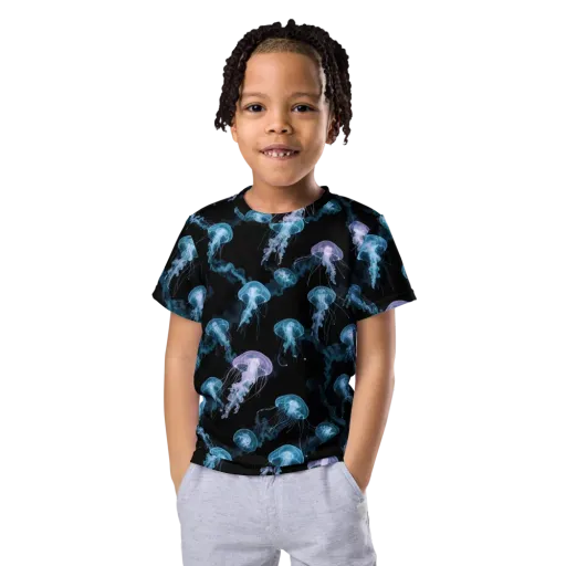 Abyssal Bloom on a Kids Crew Neck T-Shirt