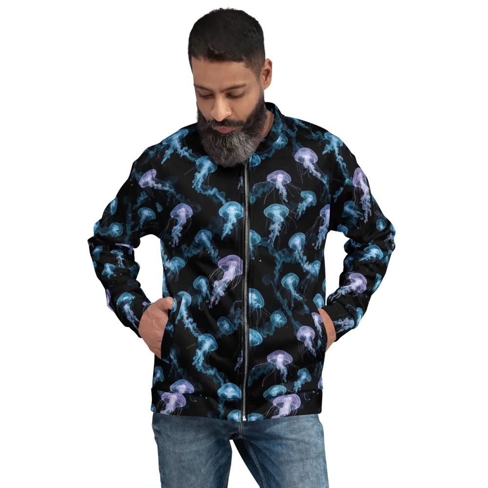 Abyssal Bloom on Bomber Jacket — Front