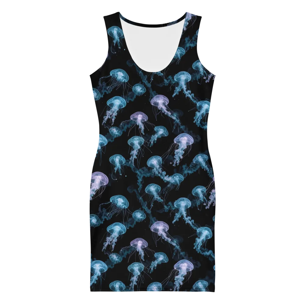 Abyssal Bloom on Bodycon Dress — Front
