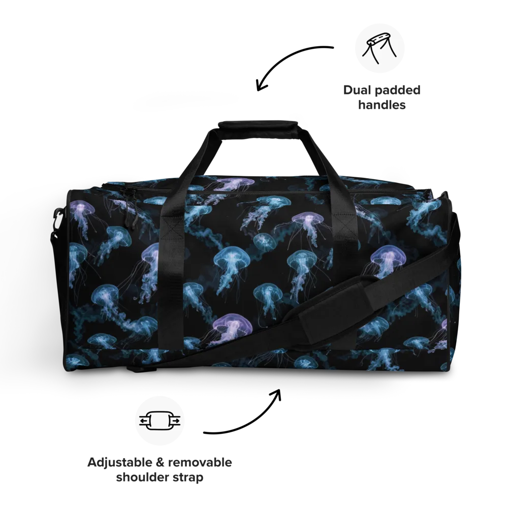 Abyssal Bloom on Duffle Bag — Front