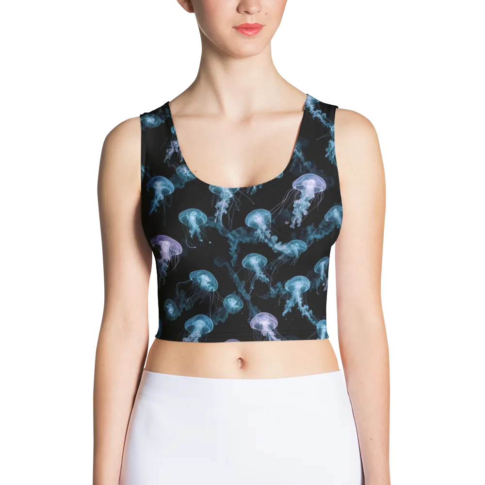 Abyssal Bloom on Crop Top — Front