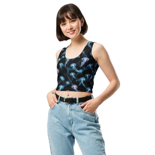 Abyssal Bloom on a Crop Top