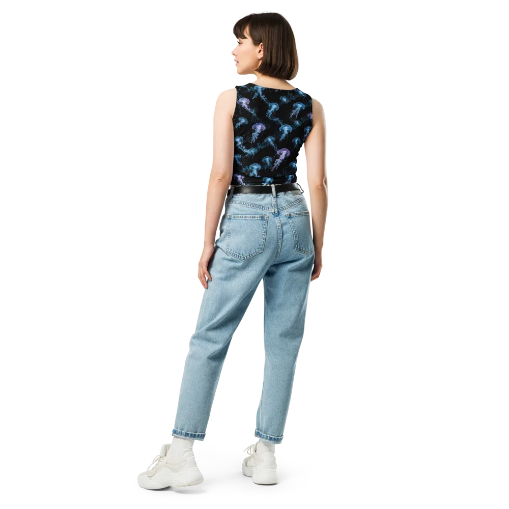 Abyssal Bloom on Crop Top — Back