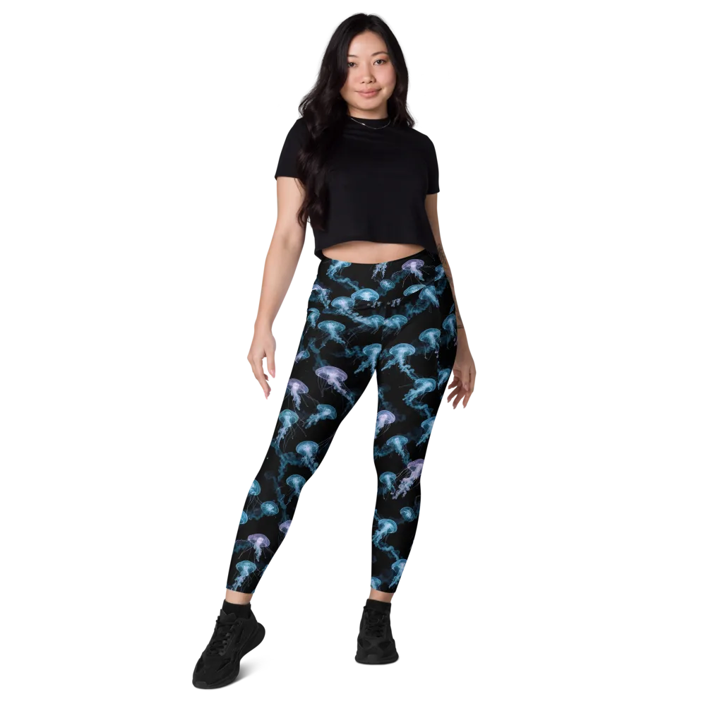 Abyssal Bloom on Leggings with Pockets — Front