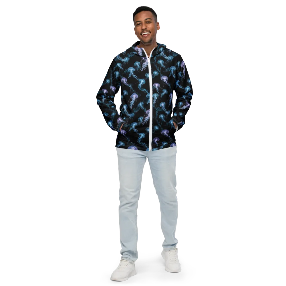 Abyssal Bloom on Men's Windbreaker — Front
