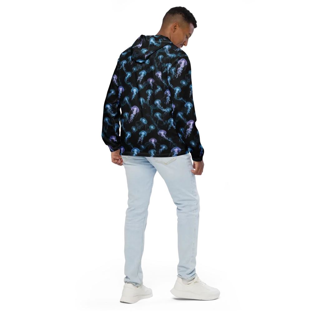 Abyssal Bloom on Men's Windbreaker — Back