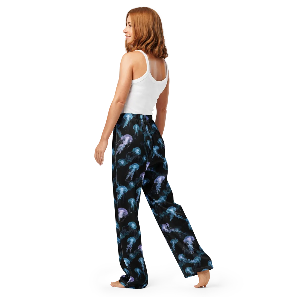 Abyssal Bloom on Women's Pajama Pants — Back