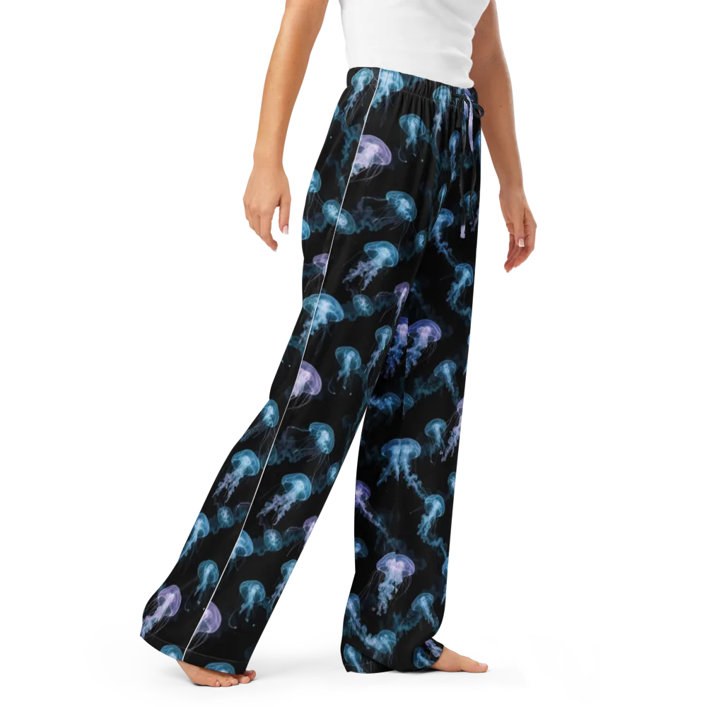 Abyssal Bloom on Women's Pajama Pants — Right Front