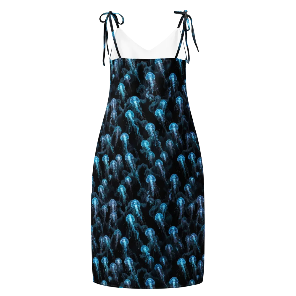 Azure Abyss on Slip Dress — Back