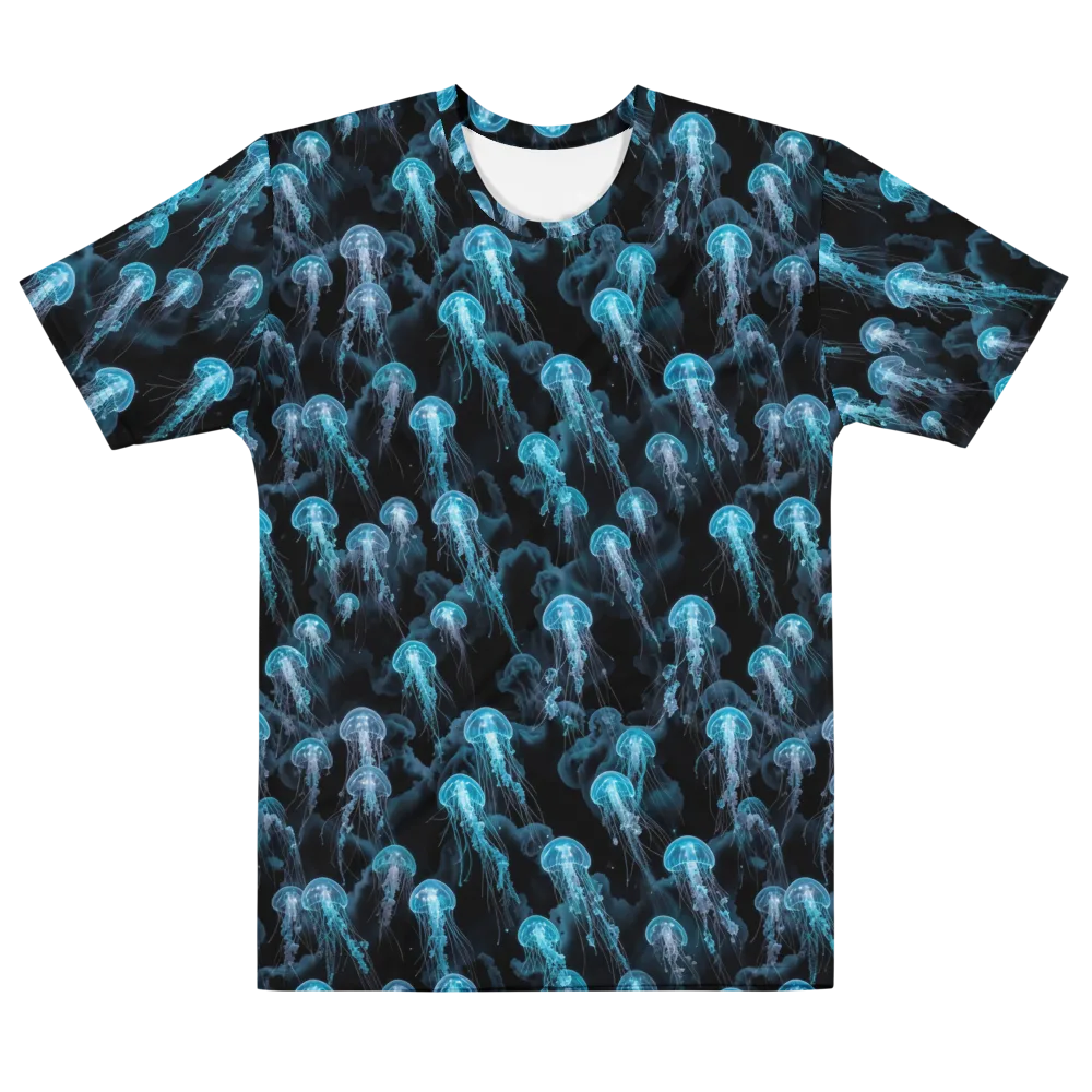 Azure Abyss on Men's Cotton Crew Neck T-Shirt — Front