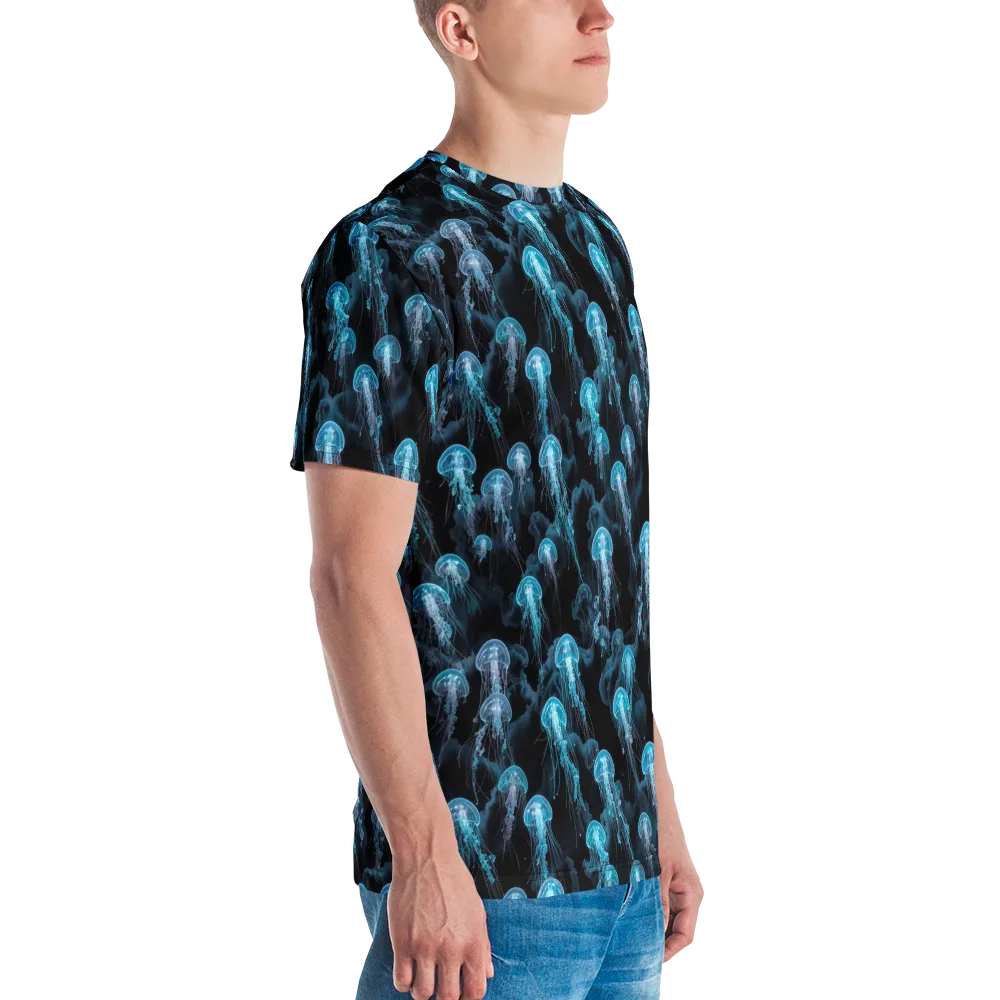Azure Abyss on Men's Crew Neck T-Shirt — Right
