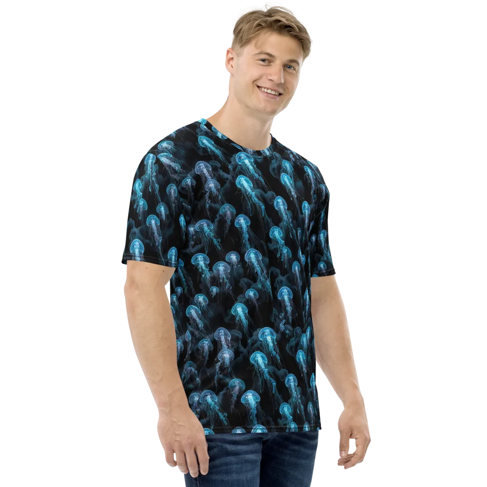 Azure Abyss on Men's Crew Neck T-Shirt — Right