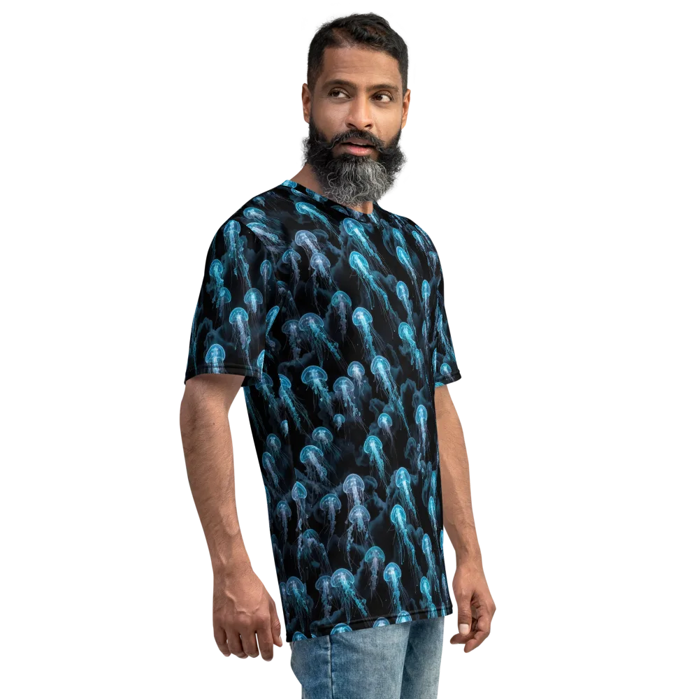 Azure Abyss on Men's Crew Neck T-Shirt — Right