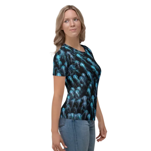 Azure Abyss on a Women's Crew Neck T-Shirt