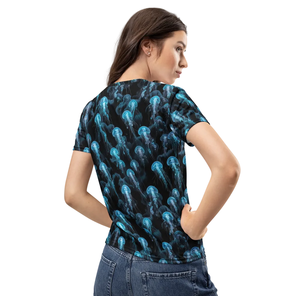 Azure Abyss on Women's Crew Neck T-Shirt — Back