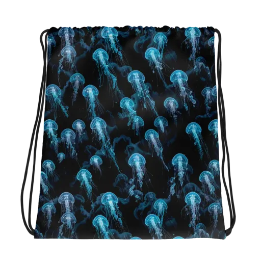 Azure Abyss on a Drawstring Bag
