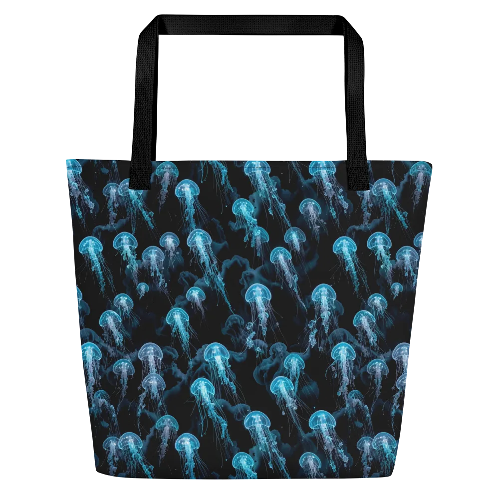 Azure Abyss on Large Tote Bag W/ Pocket — Front