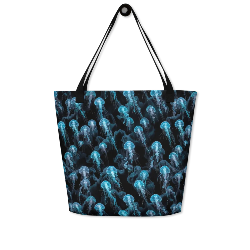 Azure Abyss on Large Tote Bag W/ Pocket — Front