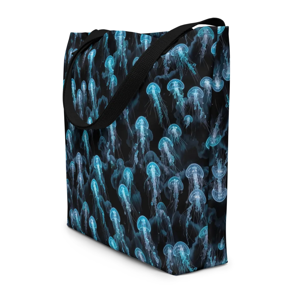 Azure Abyss on Large Tote Bag W/ Pocket — Front