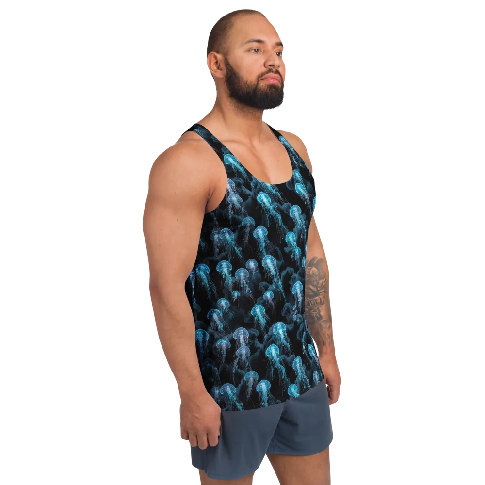 Azure Abyss on Men's Tank Top — Right Front
