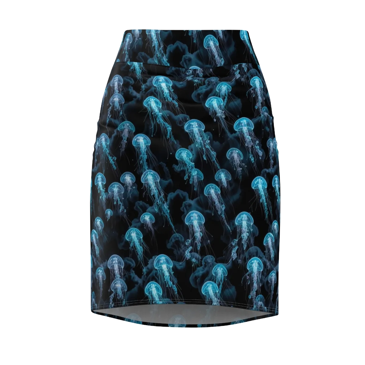 Azure Abyss on Pencil Skirt — Front