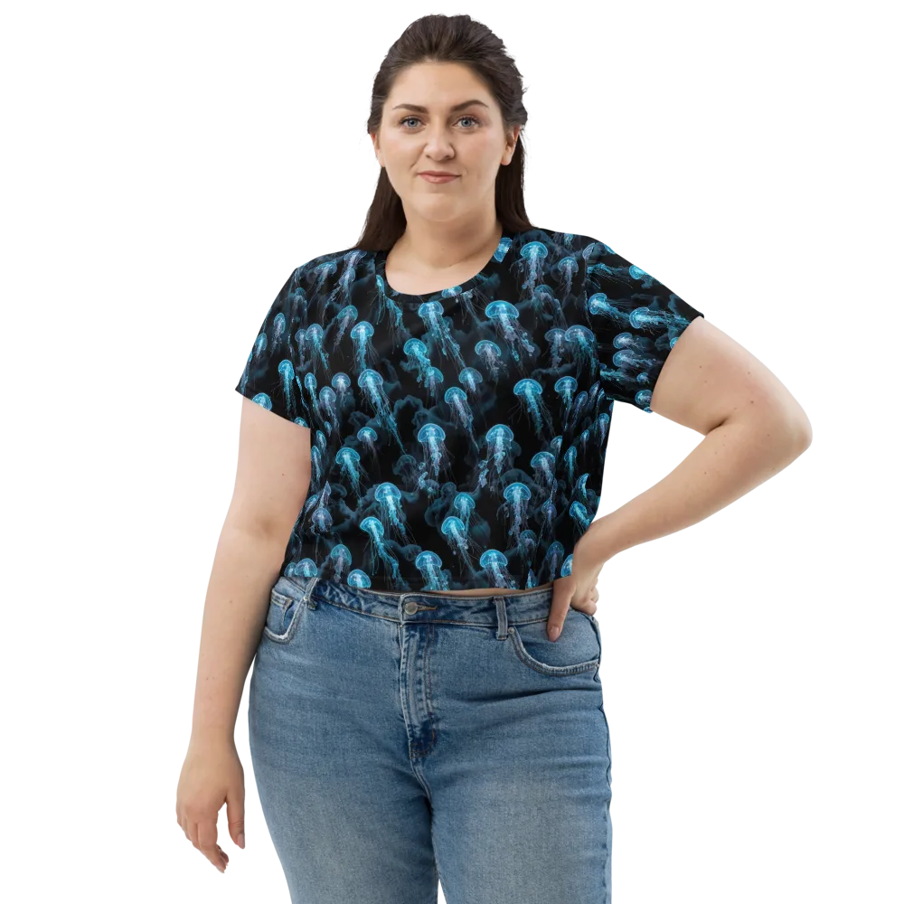 Azure Abyss on Crop Tee — Front