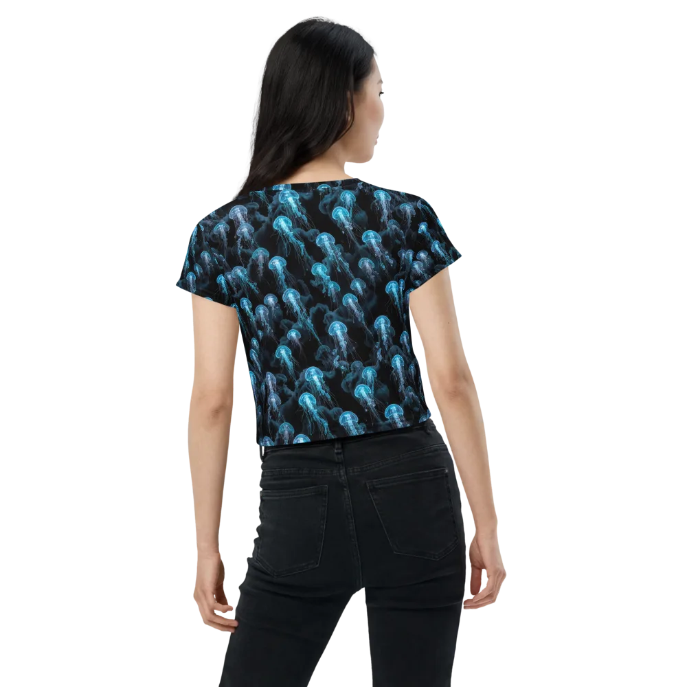 Azure Abyss on Crop Tee — Back
