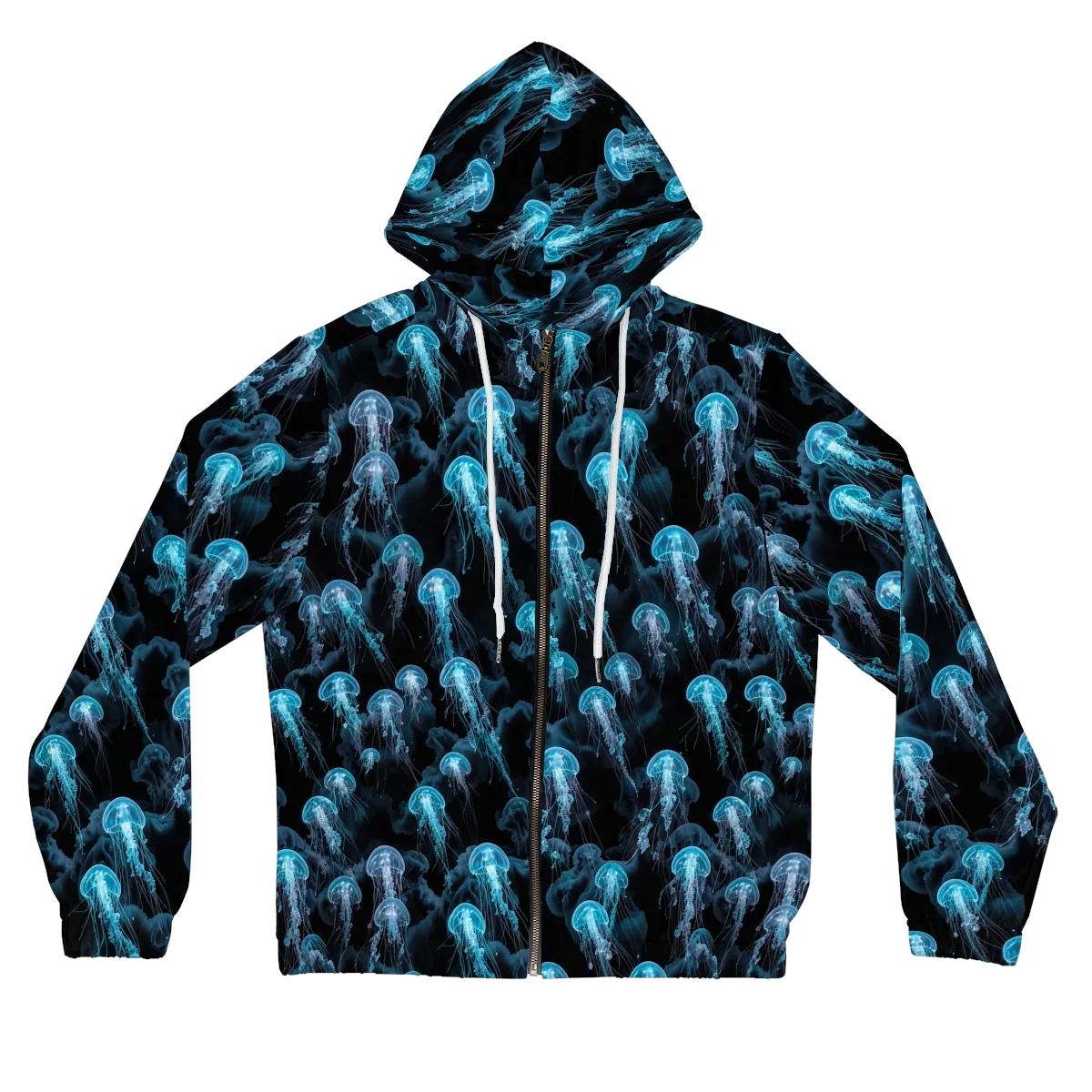 Azure Abyss on Women's Full-Zip Hoodie — Front