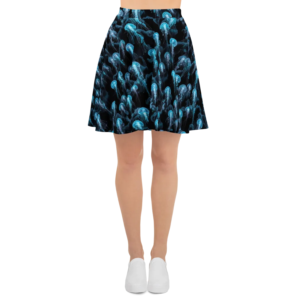 Azure Abyss on Skater Skirt — Front