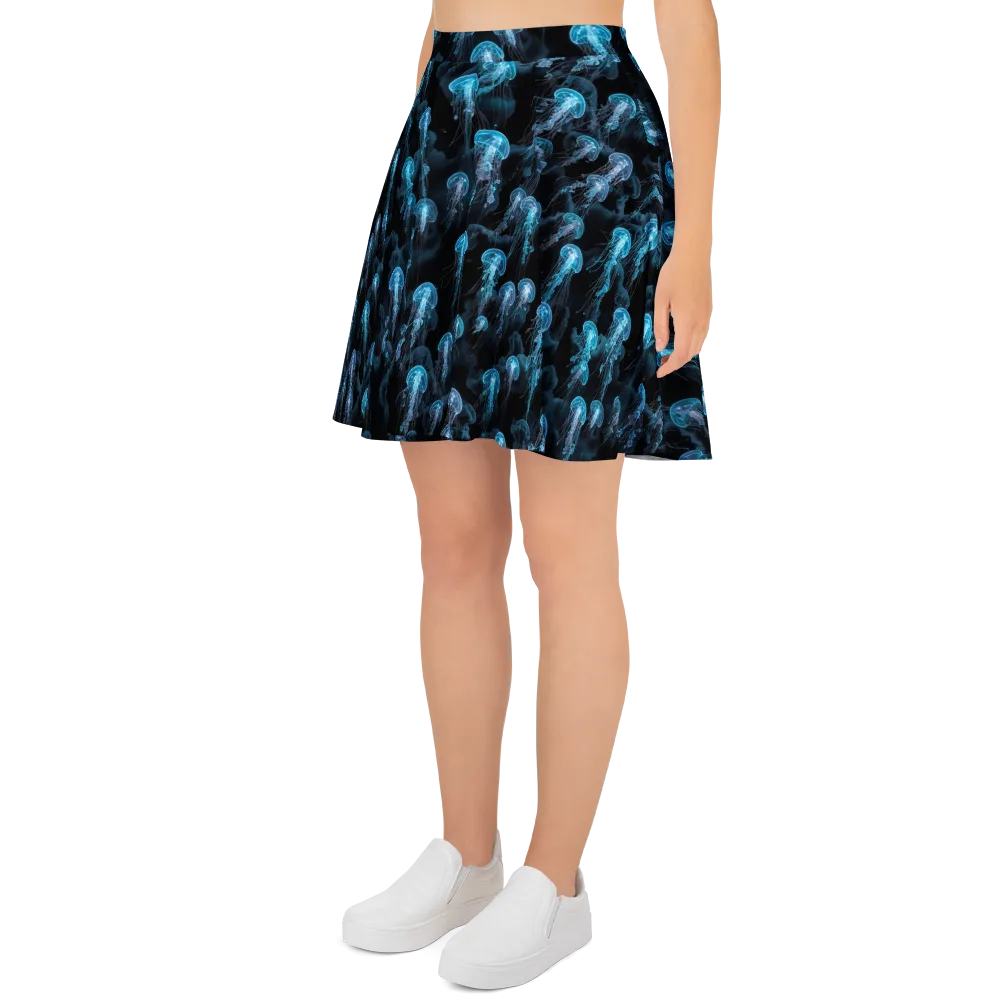 Azure Abyss on Skater Skirt — Left