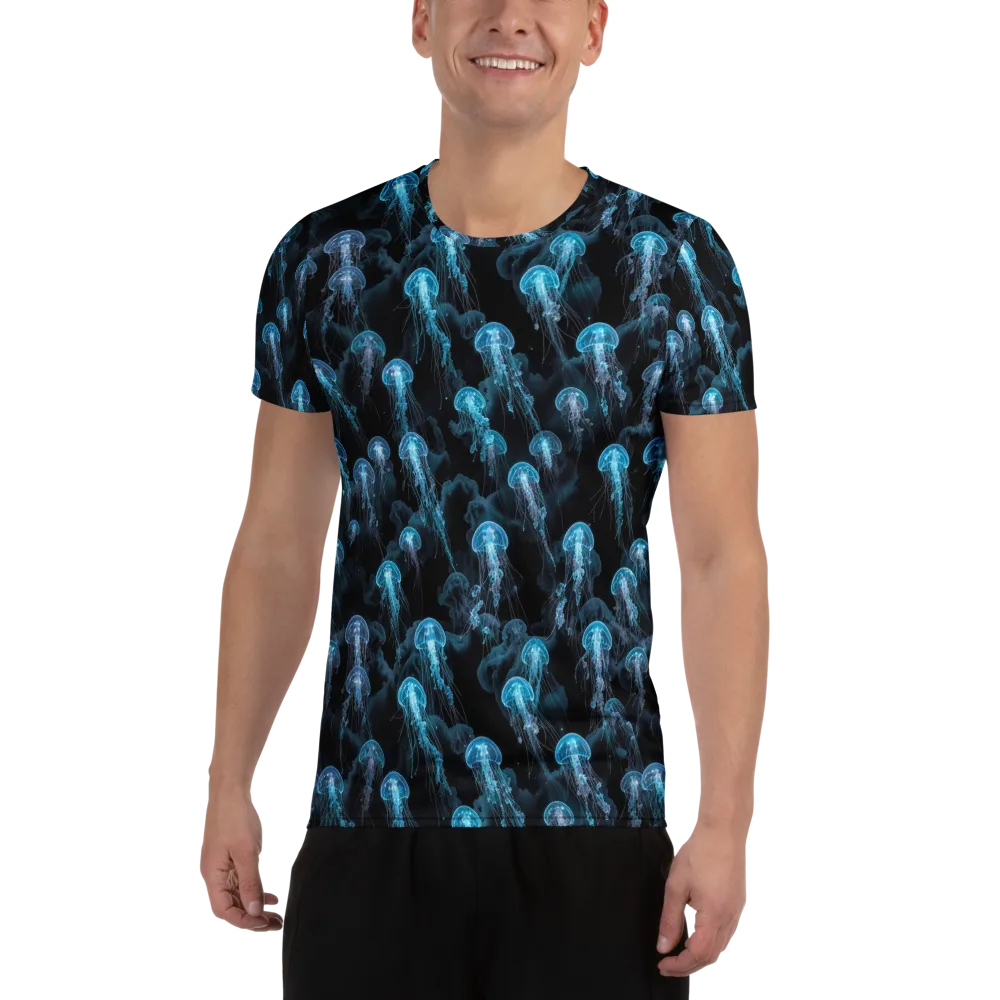 Azure Abyss on Men's Athletic T-Shirt — Front