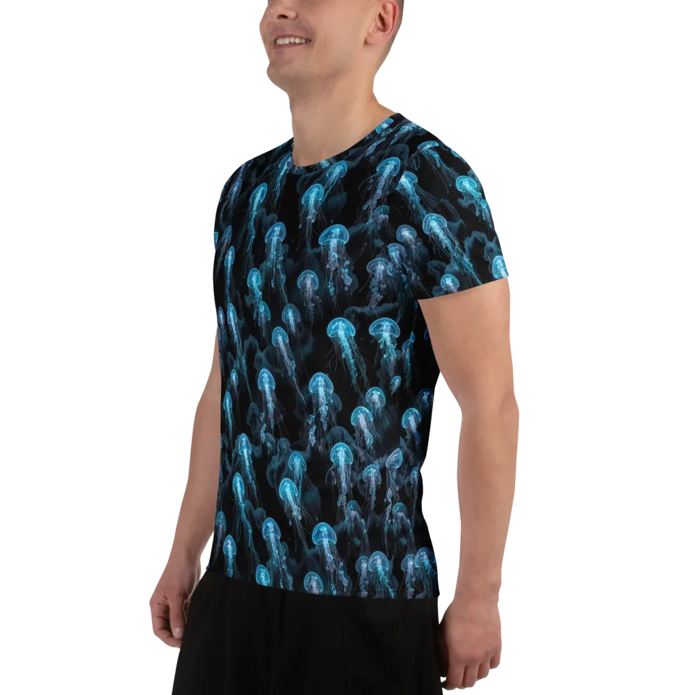 Azure Abyss on Men's Athletic T-Shirt — Left