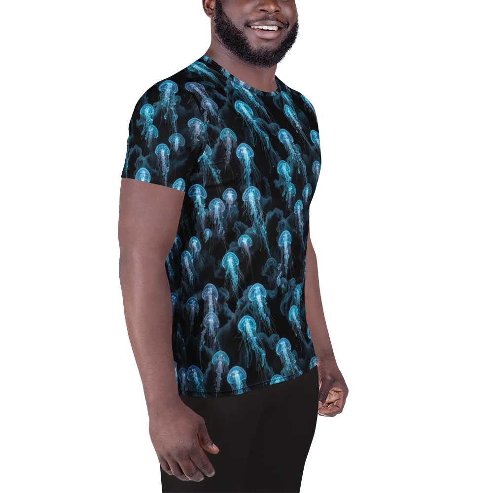 Azure Abyss on Men's Athletic T-Shirt — Right