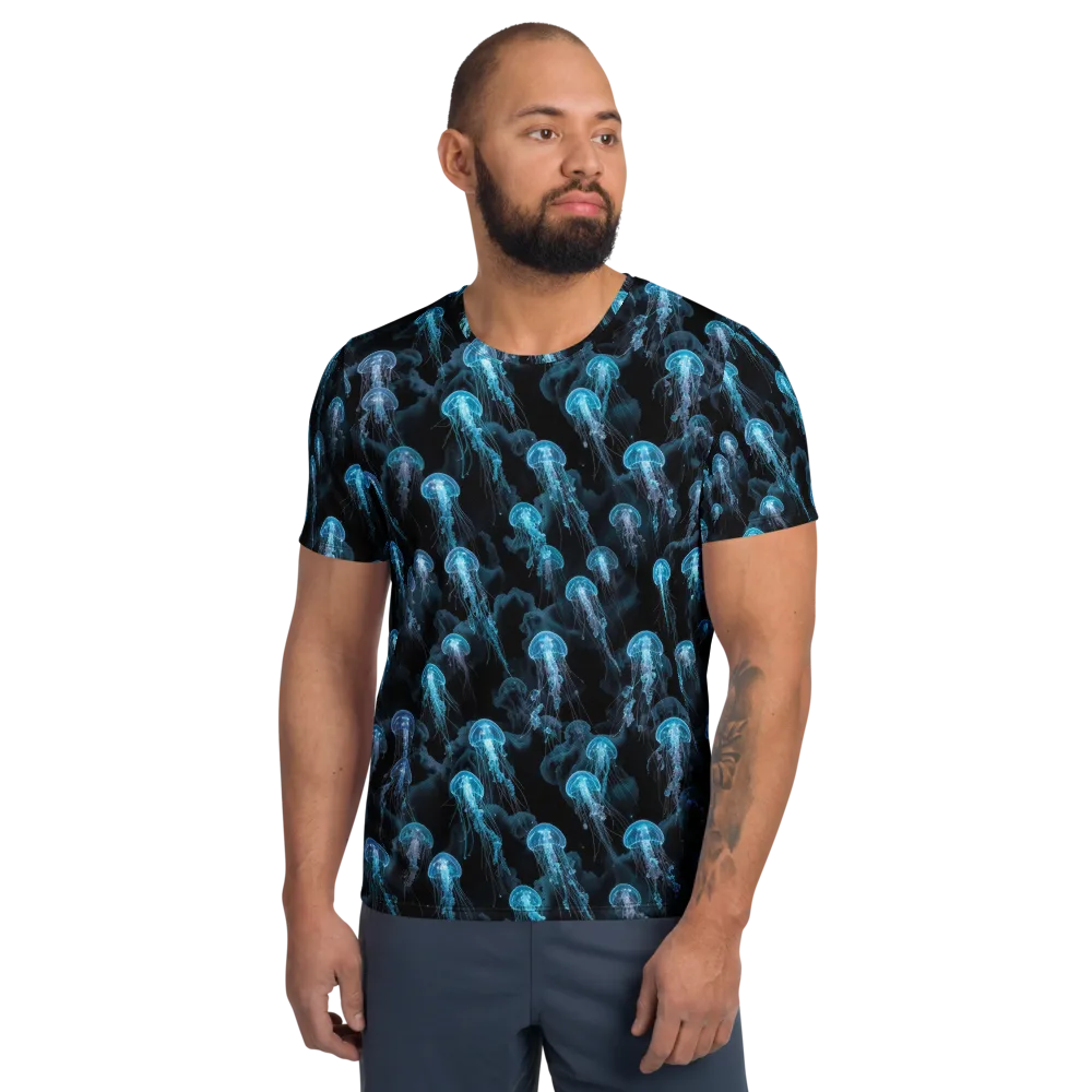 Azure Abyss on Men's Athletic T-Shirt — Front