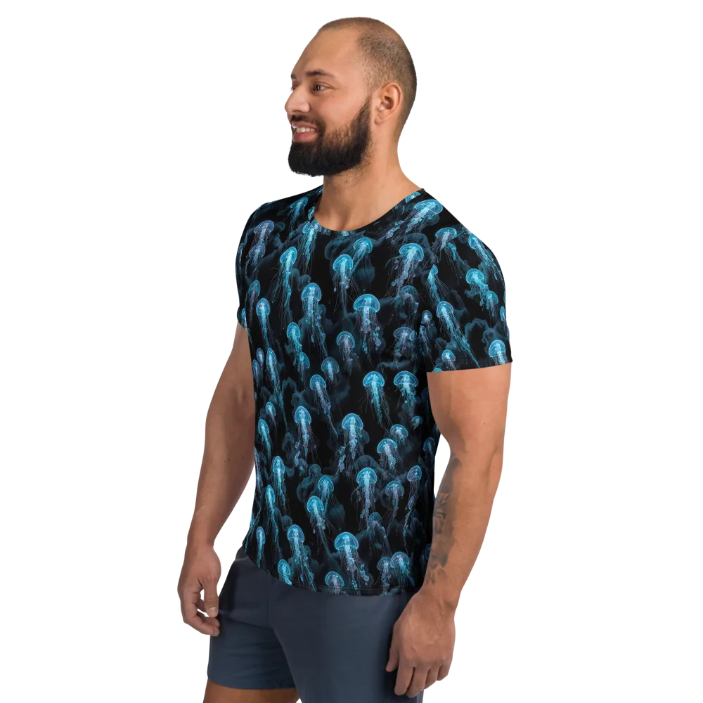 Azure Abyss on Men's Athletic T-Shirt — Left