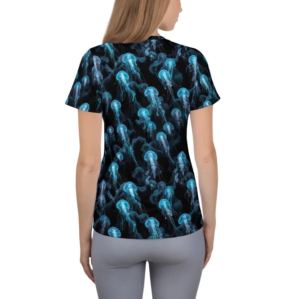 Azure Abyss on Women's Athletic T-Shirt — Back