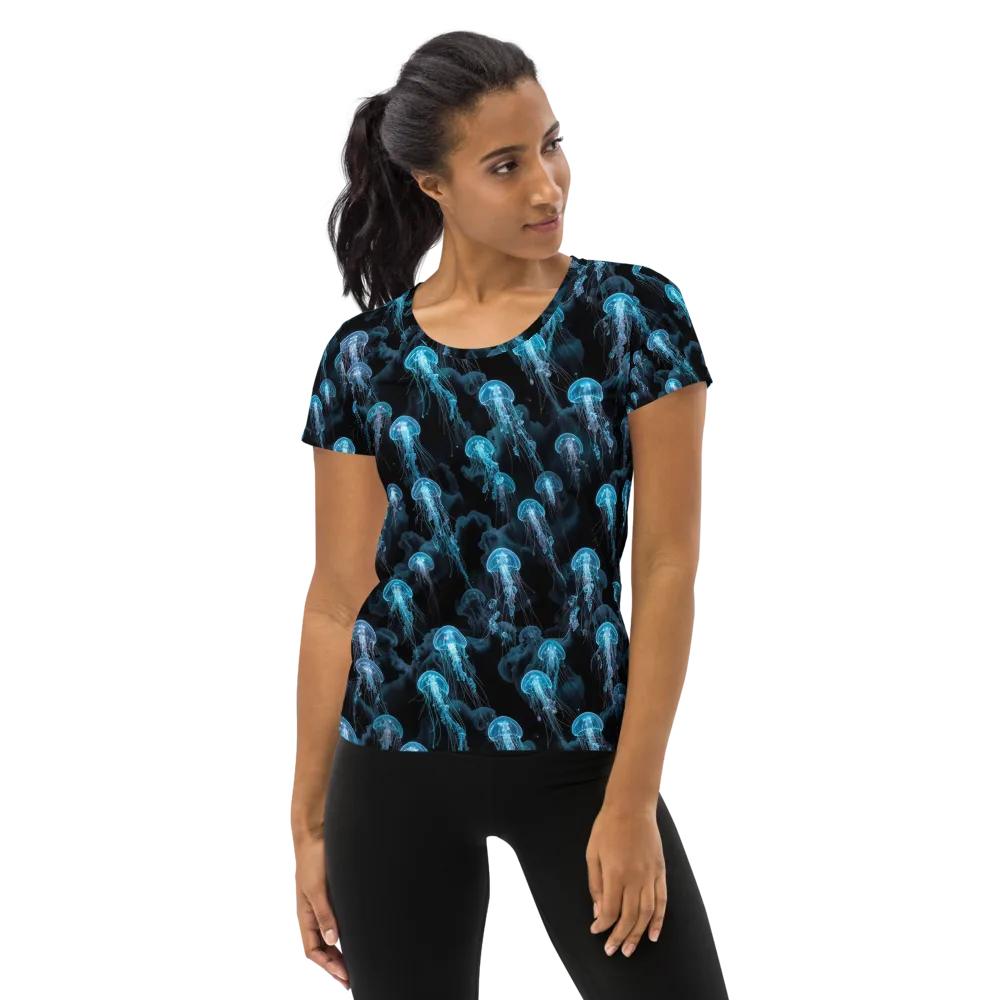 Azure Abyss on Women's Athletic T-Shirt — Front