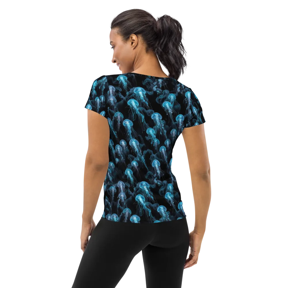 Azure Abyss on Women's Athletic T-Shirt — Back