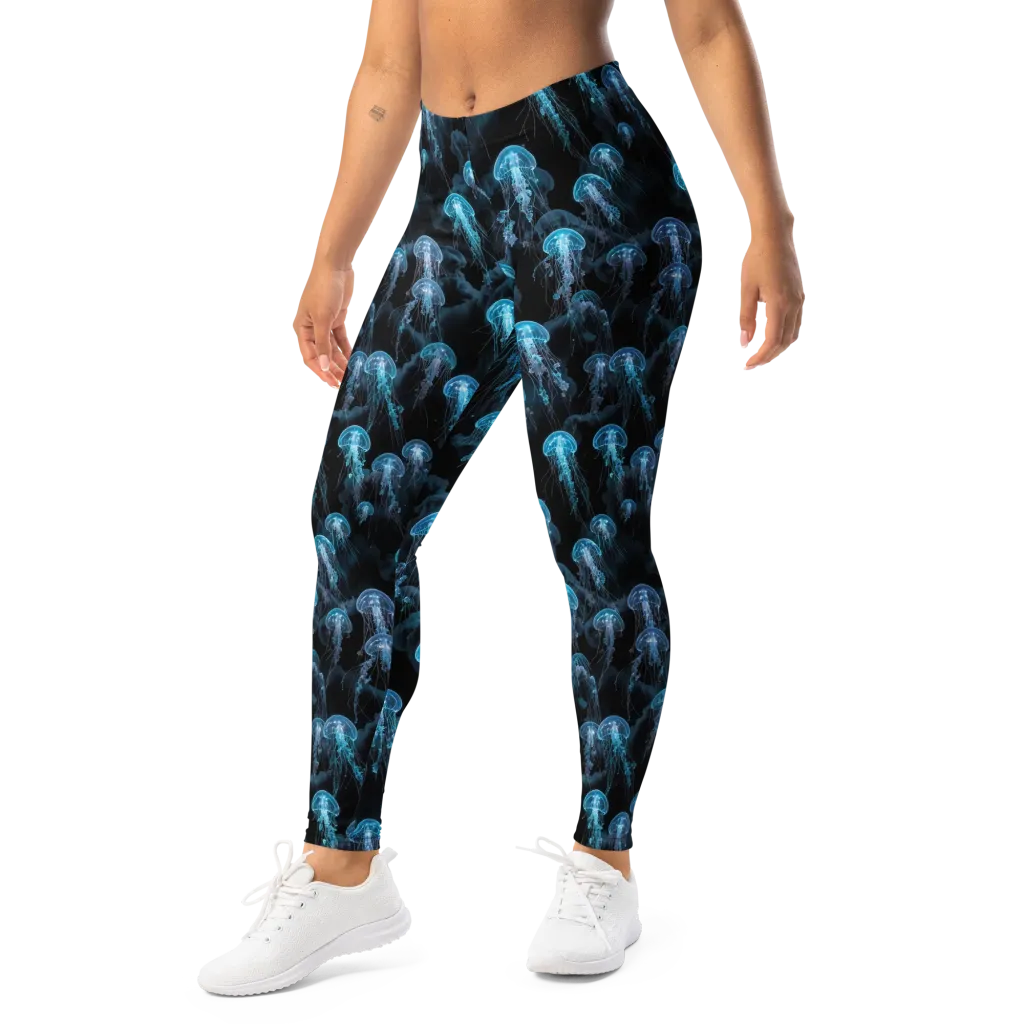 Azure Abyss on Leggings — Left Front