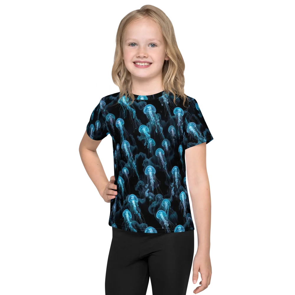 Azure Abyss on Kids Crew Neck T-Shirt — Front